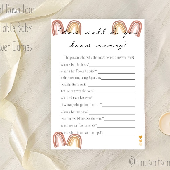 Printable baby shower games pack of 6 - Picture 6 of 7